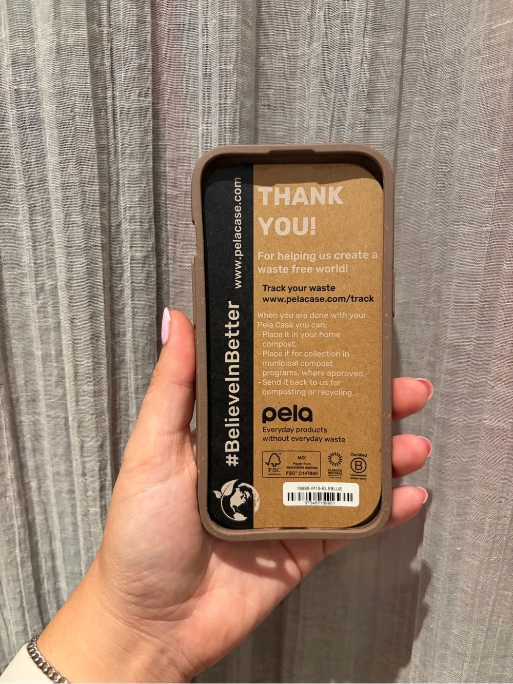 Pela brown striped